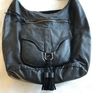 NWT Mossimo Black Leather Hobo Purse